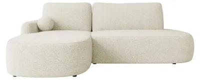 Produktbild von MIRJAN24 Ecksofa Loridu O, mit Schlaffunktion und Bettkasten, L-Form Sofa (Farbe: Lambi 07, Ecksofa: Links), KI-generiertes Bild