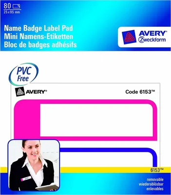 Immagine prodotto di 80x cartellini con nome in blocco 25x95mm con cornice bianca rosa/viola