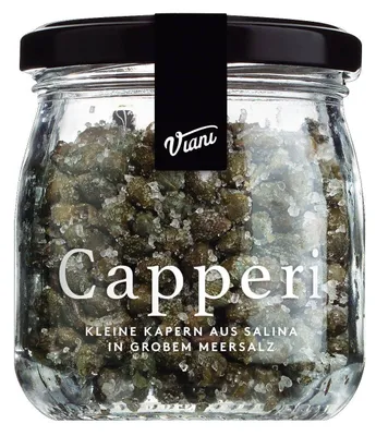 Produktbild von Capperi - Kapern aus Salina in Meersalz, 120 g Glas