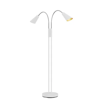 Produktbild von Lucande Stehlampe Medira, weiß, 2-flg., verstellbar, GU10