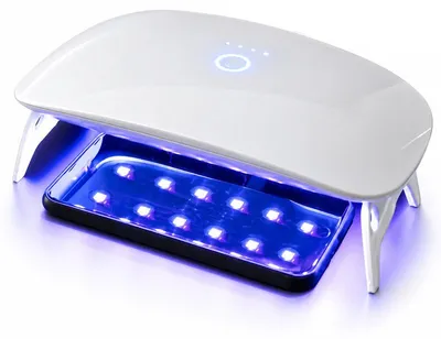 Produktbild von UV Nagellampe 24 W, LED Nageltrockner für Gel-Nägel, 18 LED-Lichtperlen, Timer 60/90/150 s, Netzbetrieb, Weiß