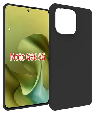 Produktbild von MobyDefend Hülle für Motorola Moto G86 - Dünne matte schwarze TPU Schutzhülle