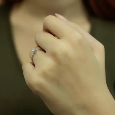 Produktbild von 0,24 Carat Solitär Diamantring 14 Karat Weißgold - 56 (17,80 mm)
