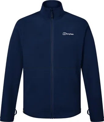 Dunkelblaue Berghaus Polartec-Fleecejacke mit durchgehendem Reißverschluss und Stehkragen