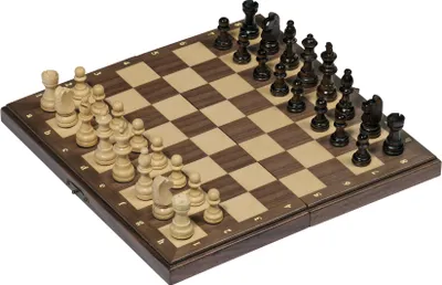 Produktbild von goki 56920 Magnetisches Schachspiel in Holzklappbox, natur (1 Stück)