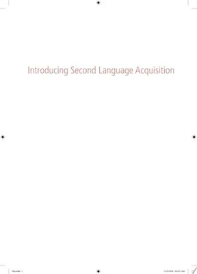 Produktbild von Introducing Second Language Acquisition