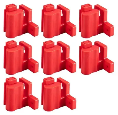 Image de Supports de fixation, acier durable, design polyvalent, lot de 8 pièces
