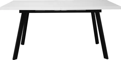 Produktbild von Esstisch >Big System< ausziehbar bis 190cm, schwarz matt / weiß matt - 140/190x77x90cm (B/H/T)