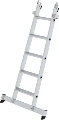 Produktbild von Günzburger Steigtechnik Stufen-Glasreinigerleiter Unterteil mit nivello-Traverse 5 Stufen - 012027