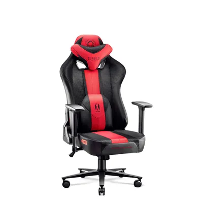 Produktbild von Diablo X-Player Herné kreslo Kancelárske kreslo Látka 3D podrúčky Ergonomický dizajn Krčný/bederný vankúš Karmínovo-antracitové Kids S