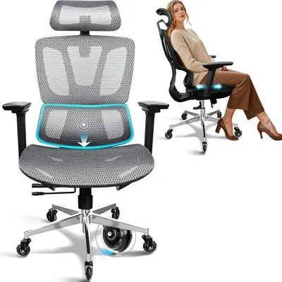 Produktbild von Bürostuhl - Ergonomischer Stuhl - Gaming-Stuhl - Bürostuhl für das Homeoffice - Arbeitshocker - 4D-Armlehnen