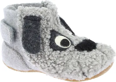 Produktbild von Living Kitzbühel Teddyplüsch Hausschuh Weiter Klettverschluss, Sohle aus rutschhemmendem Naturkautschuk, Ideal für Laufanfänger und Kleinkinder