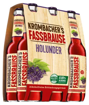 Obrázek produktu pro Krombacher Fassbrause bezinkový nealkoholický nápoj 330ml 6-pack