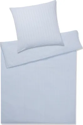 Produktbild von Elegante Seersucker Bettwäsche-Ganritur Chelsea Farbe hellblau Größe 240x220+2x40x80