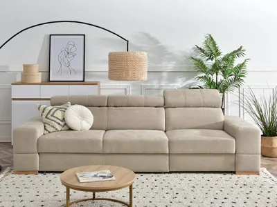 Produktbild von Sofa mit Stauraum ARELI - beige / Buche