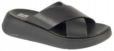 Immagine prodotto di FitFlop - Sandali da bagno "F-Mode" da donna, pelle, tacco piatto PP10304 (37,5 EU) (nero)