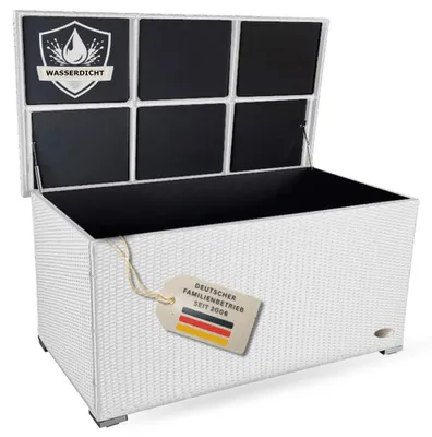 Produktbild von Auflagenbox Venezia 146x83x80 cm rostfrei, belüftet, Deckel als Tischplatte