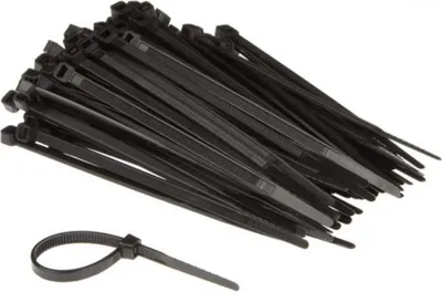 Image de Jeu de serre-câbles en nylon - 4,6 x 120 mm - noir (100 pièces)