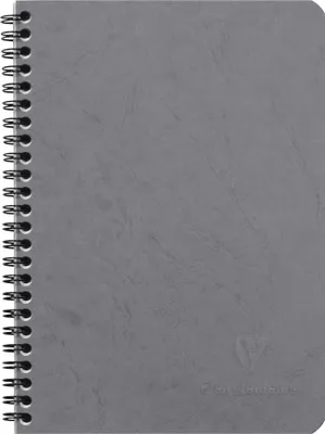 Produktbild von Clairefontaine Spiralheft AgeBag A5 lin 50Bl grau