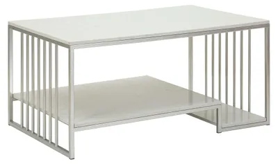 Produktbild von Fafaha - Couchtisch, 90x45x60h cm Weiß Marmor, Rechteckig