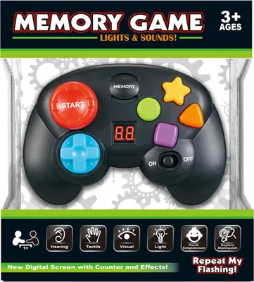 Immagine prodotto di Gioco di memoria con luci e suoni - Grande, con luci e suoni, giocattolo educativo - per bambini, gioco per famiglie e allenamento alla logica