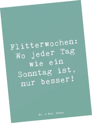 Produktbild von Mr. & Mrs. Panda Grußkarte Spruch Flitterwochen-Magie - Meeresbrise - Geschenk, Ansichtskarten, Geschenke, Magie, Postkarte, Flitterwochen, Heirat, Liebe, Heiraten