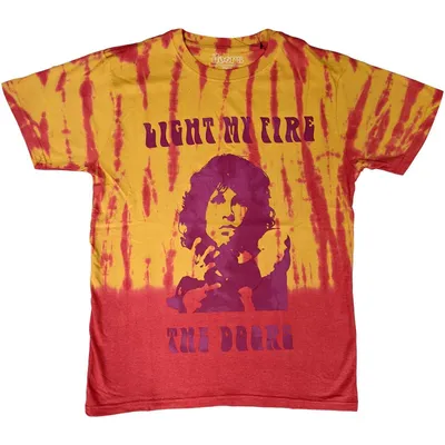 Zdjęcie produktu dla The Doors Light My Fire (Wash Collection) Orange M Koszulka
