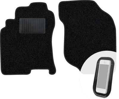 Produktbild von moto-MOLTICO Vorne Fußmatten Auto Velours Autoteppiche Schwarz Automatten Set 2-teilig passend für Nissan X-trail 2001-2007
