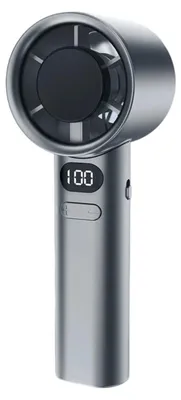 Produktbild von Wiederaufladbarer, tragbarer Mini-Ventilator mit Digitalanzeige und starkem Luftstrom | Kleiner Tischventilator für Reisen, Outdoor, Zuhause und Büro