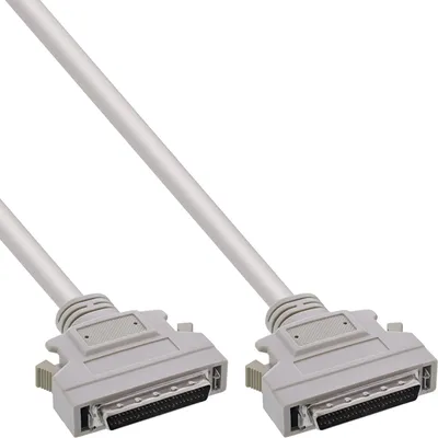 Produktbild von InLine SCSI II Kabel, 50pol Mini Sub-D Stecker / Stecker, 1m, Beige, 1 m, 50-p, 50-p, Männlich/Weiblich, Gold