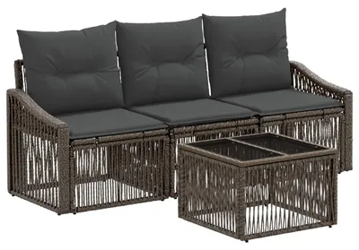 Obrázek produktu pro vidaXL Zahradní set křesel, 4 kusy, šedá barva, polyratan