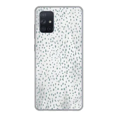 Produktbild von MuchoWow® Handyhülle Schutzhülle Hülle für Samsung Galaxy A51 Polka dots - Marmor - Weiß Silikon Softcase Handy Hülle - Schutzabdeckung