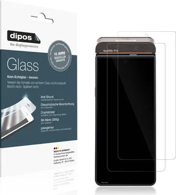 Produktbild von 2x Schutzfolie für sunmi P3K - Anti-Shock 9H Folie dipos Glass Kunststoffglas