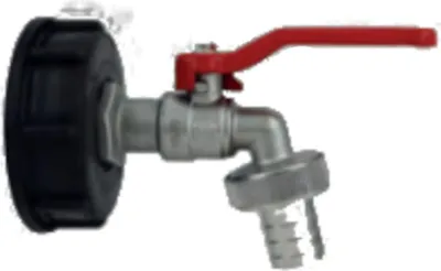 Image de Adaptateur IBC avec robinet de vidange à bille 13 mm (1/2")