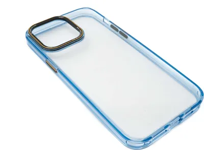 Produktbild von Schutzhülle stoßfest aus TPU in Blau Transparent Hülle für iPhone 14 Pro Max