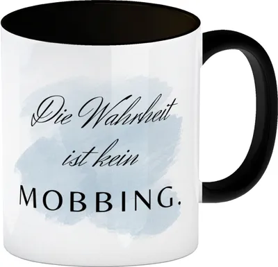 Produktbild von Die Wahrheit ist kein Mobbing Kaffeebecher in schwarz