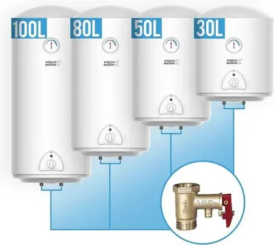 Immagine prodotto di Scaldabagno elettrico da 50 litri con montaggio a parete e funzione anticalcare - fino a 75 °C, 220-240 V, 1,5 kW