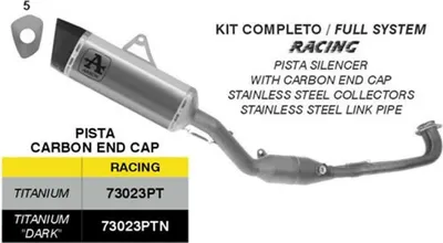 Produktbild von ARROW Vollauspuff Racing Titan für Yamaha TMAX 560