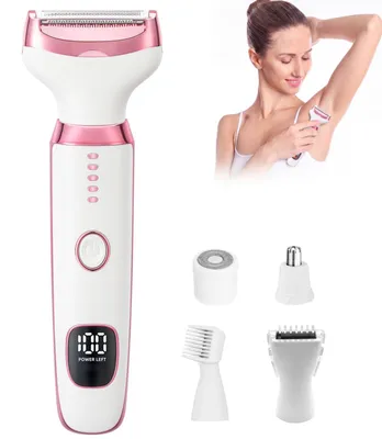 Produktbild von 5-In-1 Rasierer Damen und Damenrasierer Elektrisch mit Led-Anzeige für Körper