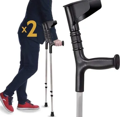 Produktbild von Famanu Unterarmgehstützen mit Armstütze - Ergonomisch, Verstellbar