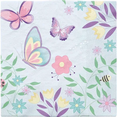 Produktbild von "Flutter Garden" Partydeko Artikel Variante: 16 Servietten | 33x33cm