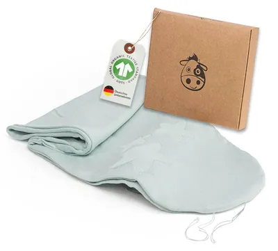 Produktbild von Minky Mooh® Stillkissenbezug 190 cm aus Baumwolle – Bezug für Still-, Schwangerschafts- & Seitenschläferkissen – Mint