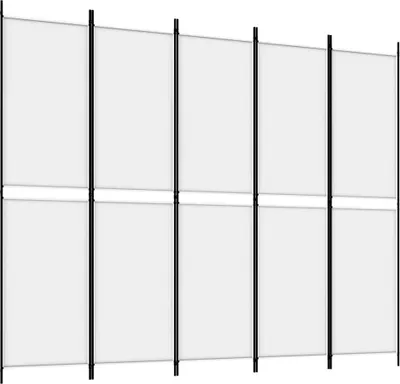 Obrázok produktu pre vidaXL 5-dielny paraván biely 250x200 cm látka