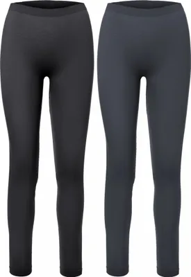 Produktbild von Ladeheid 2er Pack  Damen Lange Unterhosen für Winter Sport Ski Outdoor LA40-261 (Schwarz/Graphite, L)