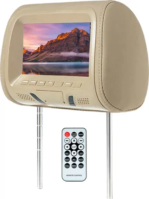 Produktbild von 7-Zoll-DVD-Player für die Kopfstütze im Auto, 2 Bildschirme, Fernbedienungsanzeige, MP5-Steuerung, 16:9-LCD-Videoplayer für das Unterhaltungssystem auf den Rücksitzen im Auto