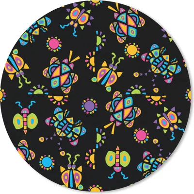 Produktbild von MuchoWow® Mauspad Mousepad Schmetterling - Muster - Insekten 30x30 cm - Mousepads - Maus Mat - Pad - Mausunterlage - Tischunterlage - Schreibtischmatten