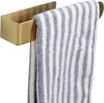 Produktbild von Famanu Handtuchhalter aus Edelstahl - Wandmontage, selbstklebend