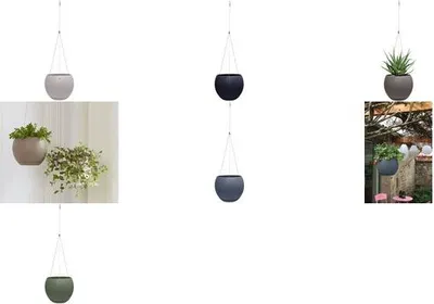 Image de Poétic Pot de fleurs LUNE rond diamètre : 240 mm taupe
