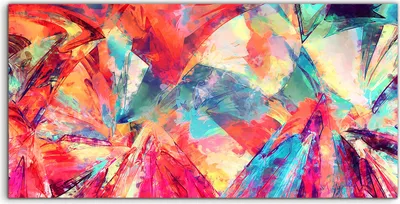 Produktbild von Coloray Acrylbild 100x50  Wandbild Acrylbilder Malerei abstrakte farbenfrohe moderne