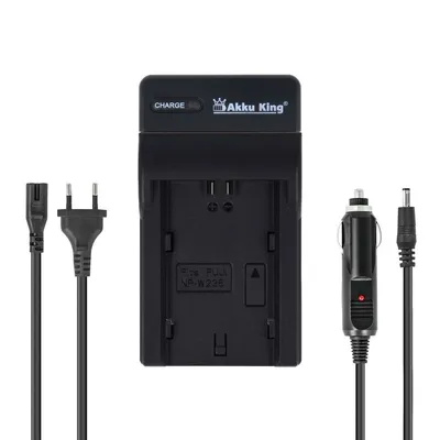 Produktbild von 2in1 KFZ + Netz Ladegerät kompatibel mit Fuji NP-W235